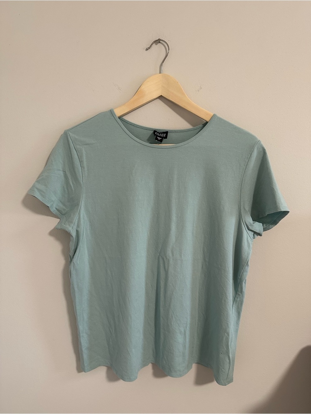 Eileen Fisher Mint Green Short-Sleeve Crewneck Tee